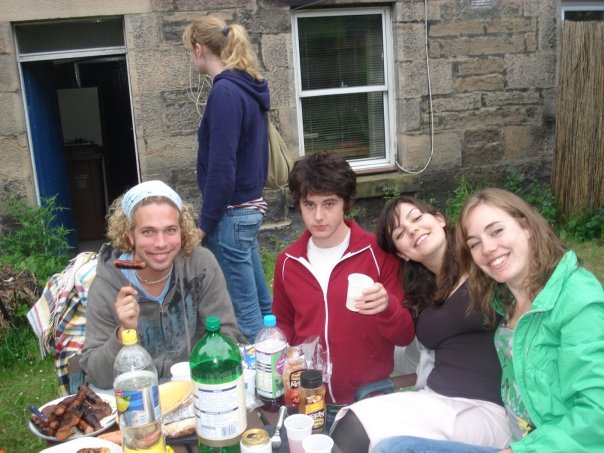 Scottish BBQ in Ediburgh with a group of Couchsurfers